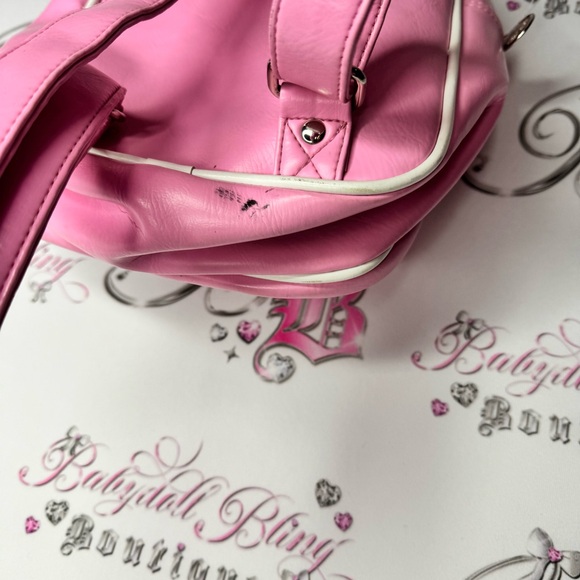 Roots Backpack pink 2000s sporty preppy athletic style 73 fuzzy logo zippers - Picture 6 of 14